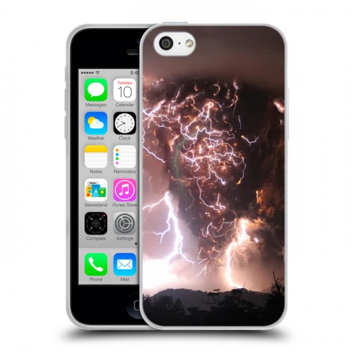 Дизайнерский пластиковый чехол для Iphone 5c молния