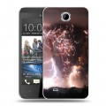 Дизайнерский пластиковый чехол для HTC Desire 300 молния