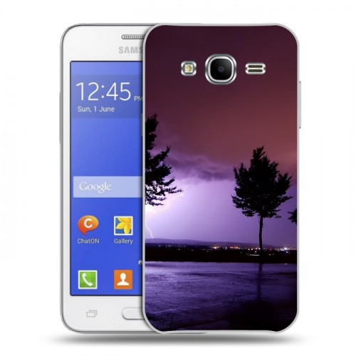Дизайнерский пластиковый чехол для Samsung Galaxy J7 молния
