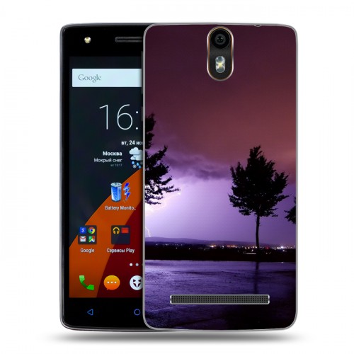 Дизайнерский силиконовый чехол для Wileyfox Storm молния