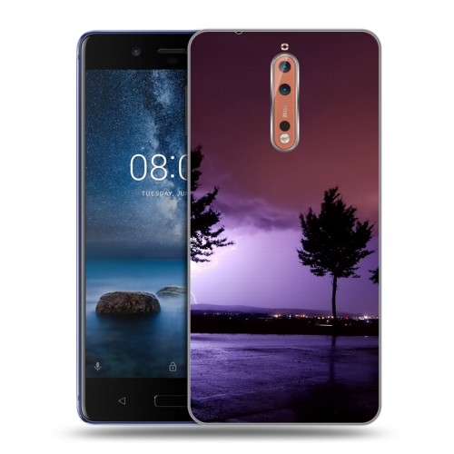 Дизайнерский пластиковый чехол для Nokia 8 молния