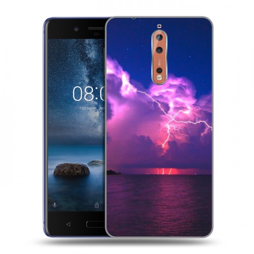 Дизайнерский пластиковый чехол для Nokia 8 молния