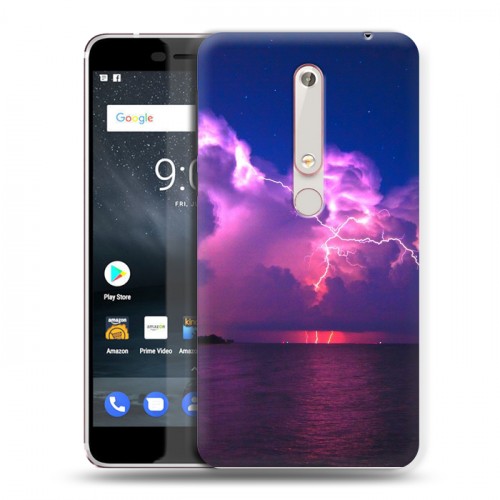 Дизайнерский пластиковый чехол для Nokia 6 (2018) молния