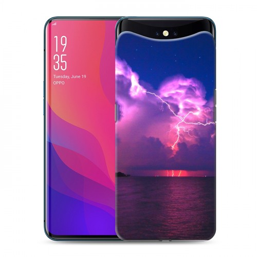 Дизайнерский силиконовый чехол для OPPO Find X молния