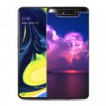 Дизайнерский пластиковый чехол для Samsung Galaxy A80 молния