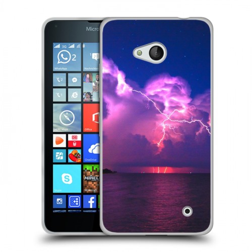 Дизайнерский пластиковый чехол для Microsoft Lumia 640 молния