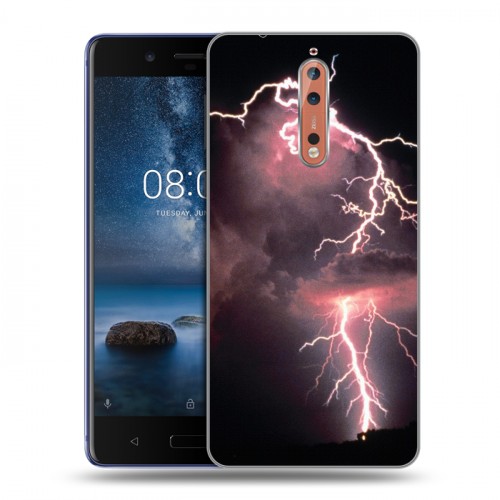 Дизайнерский пластиковый чехол для Nokia 8 молния