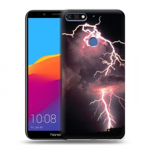 Дизайнерский пластиковый чехол для Huawei Honor 7C Pro молния