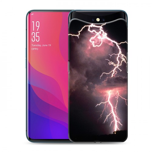 Дизайнерский силиконовый чехол для OPPO Find X молния