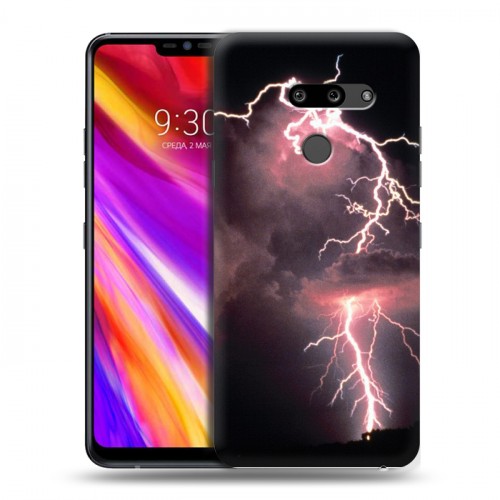 Дизайнерский пластиковый чехол для LG G8 ThinQ молния