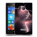 Дизайнерский пластиковый чехол для Microsoft Lumia 435 молния