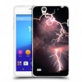 Дизайнерский пластиковый чехол для Sony Xperia C4 молния