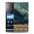 Дизайнерский пластиковый чехол для Sony Xperia S молния