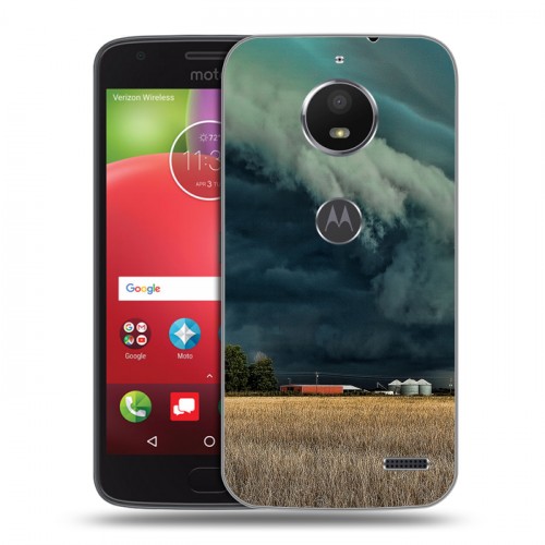 Дизайнерский пластиковый чехол для Motorola Moto E4 молния