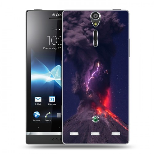 Дизайнерский пластиковый чехол для Sony Xperia S молния