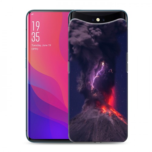 Дизайнерский силиконовый чехол для OPPO Find X молния