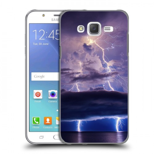 Дизайнерский пластиковый чехол для Samsung Galaxy J5 молния