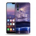 Дизайнерский силиконовый с усиленными углами чехол для Huawei P20 Pro молния