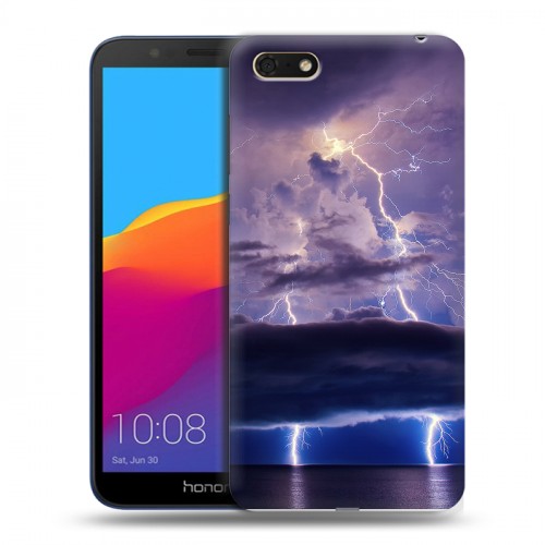 Дизайнерский пластиковый чехол для Huawei Honor 7A молния