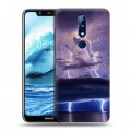 Дизайнерский силиконовый чехол для Nokia 5.1 Plus молния