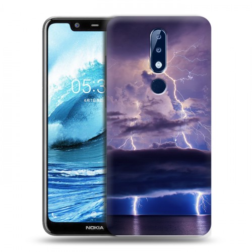 Дизайнерский силиконовый чехол для Nokia 5.1 Plus молния