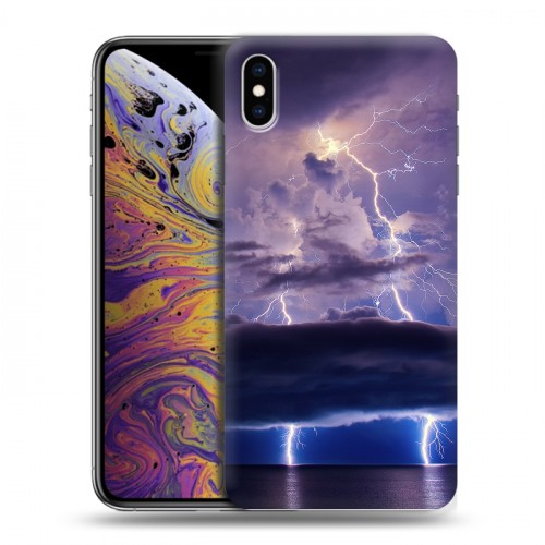 Дизайнерский силиконовый чехол для Iphone Xs Max молния