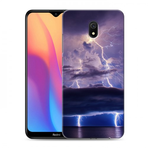 Дизайнерский силиконовый с усиленными углами чехол для Xiaomi RedMi 8A молния