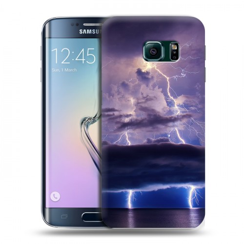 Дизайнерский пластиковый чехол для Samsung Galaxy S6 Edge молния
