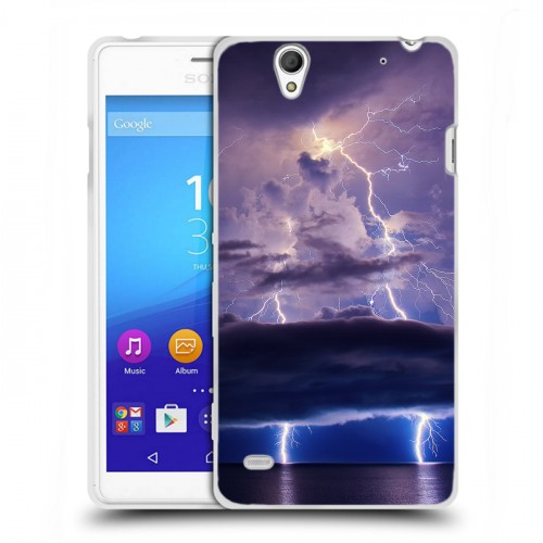 Дизайнерский пластиковый чехол для Sony Xperia C4 молния