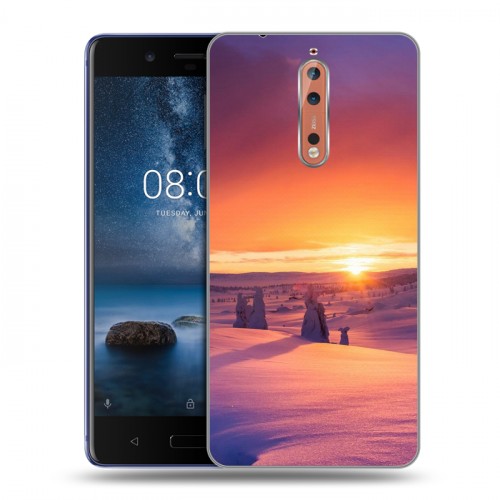 Дизайнерский пластиковый чехол для Nokia 8 восход