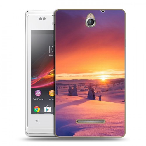 Дизайнерский пластиковый чехол для Sony Xperia E восход