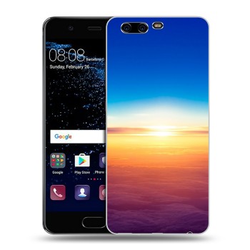 Дизайнерский силиконовый чехол для Huawei P10 Plus восход (на заказ)