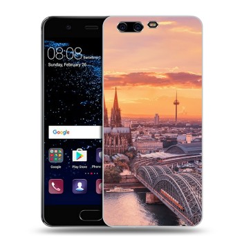 Дизайнерский силиконовый чехол для Huawei P10 Plus восход (на заказ)