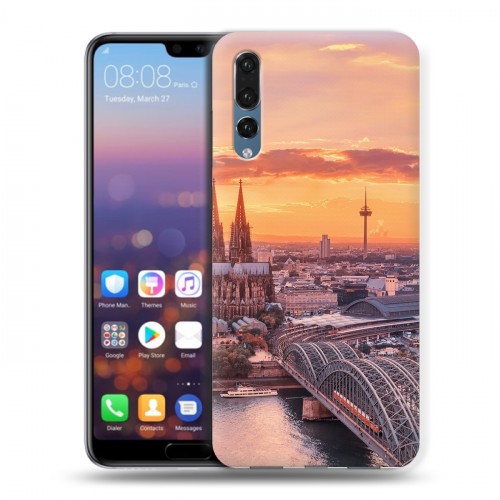 Дизайнерский силиконовый с усиленными углами чехол для Huawei P20 Pro восход