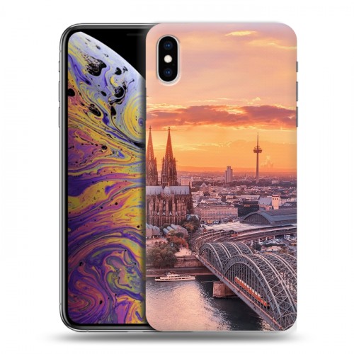 Дизайнерский силиконовый чехол для Iphone Xs Max восход