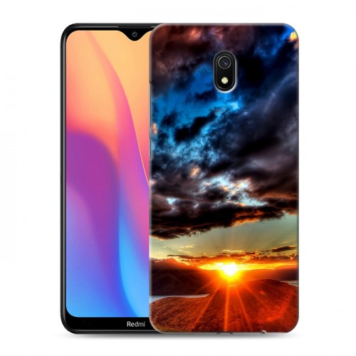 Дизайнерский силиконовый с усиленными углами чехол для Xiaomi RedMi 8A восход