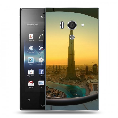 Дизайнерский пластиковый чехол для Sony Xperia acro S восход