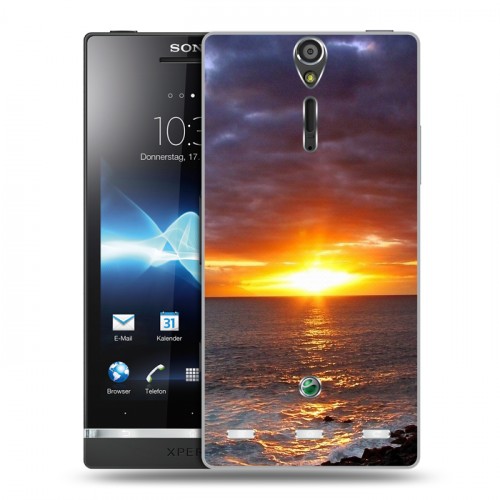 Дизайнерский пластиковый чехол для Sony Xperia S восход