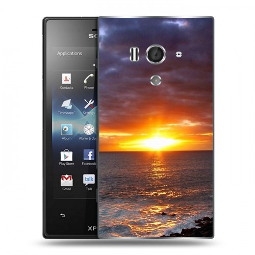 Дизайнерский пластиковый чехол для Sony Xperia acro S восход