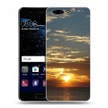 Дизайнерский пластиковый чехол для Huawei P10 восход