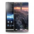 Дизайнерский пластиковый чехол для Sony Xperia S восход