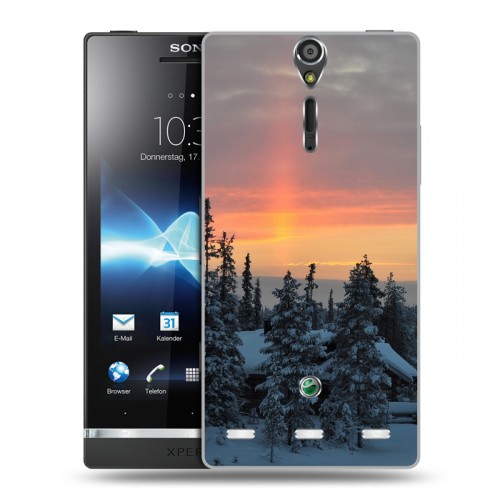 Дизайнерский пластиковый чехол для Sony Xperia S восход