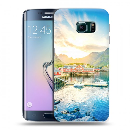 Дизайнерский силиконовый чехол для Samsung Galaxy S6 Edge восход