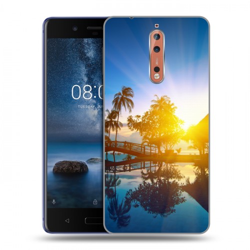 Дизайнерский пластиковый чехол для Nokia 8 восход