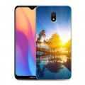 Дизайнерский силиконовый с усиленными углами чехол для Xiaomi RedMi 8A восход