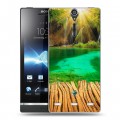 Дизайнерский пластиковый чехол для Sony Xperia S водопады