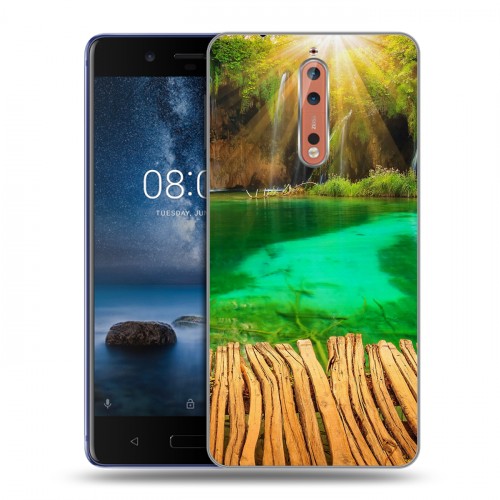 Дизайнерский пластиковый чехол для Nokia 8 водопады