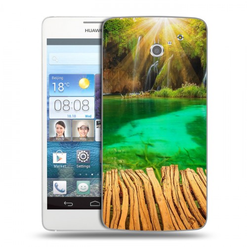 Дизайнерский пластиковый чехол для Huawei Ascend D2 водопады