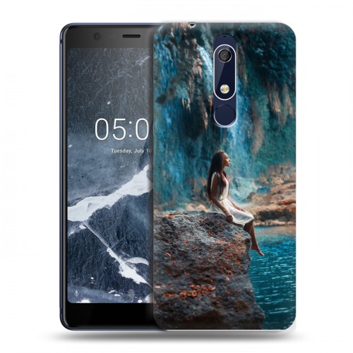 Дизайнерский пластиковый чехол для Nokia 5.1 водопады