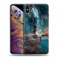 Дизайнерский силиконовый чехол для Iphone Xs Max водопады